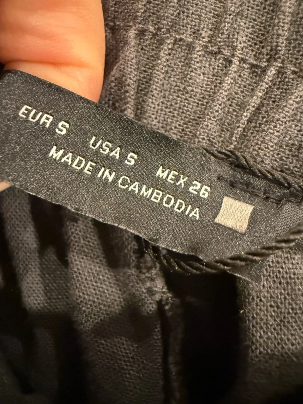 NWT ZARA Linen Blend Drawstring Pants in Charcoal‎ Grey size Small